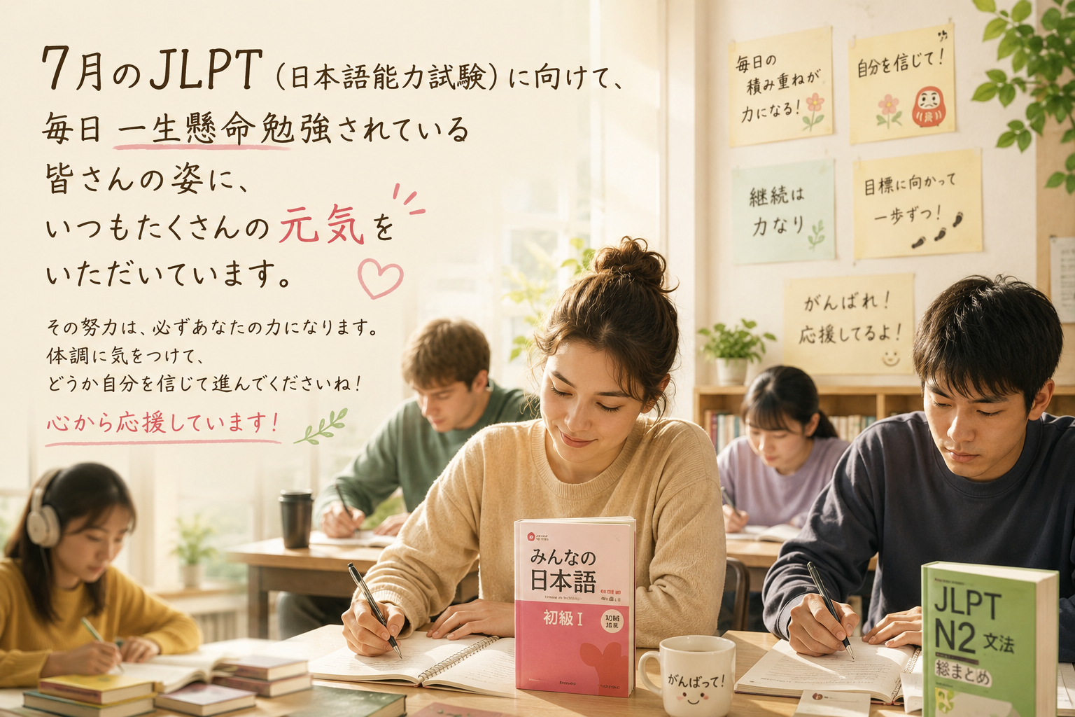 7月のJLPTに挑む皆さんへ！日本語を学ぶその一歩が、未来を拓く
